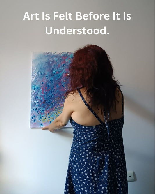 Abstract painting by contemporary artist Diana Dimova - TRAXI exploring the emotional language of abstract art and inner transformation.