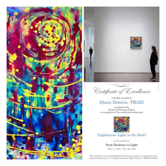 Abstract Painting by TRAXI in International Art Exhibition