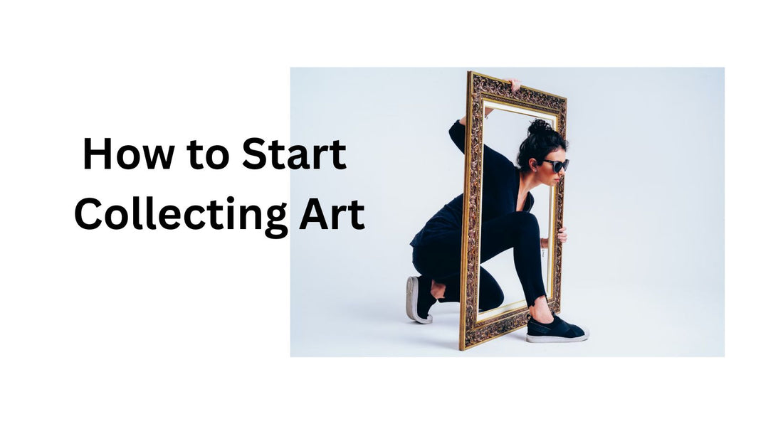 Abstract painting displayed in a modern interior, illustrating a guide on how to start collecting art by contemporary artist TRAXI.