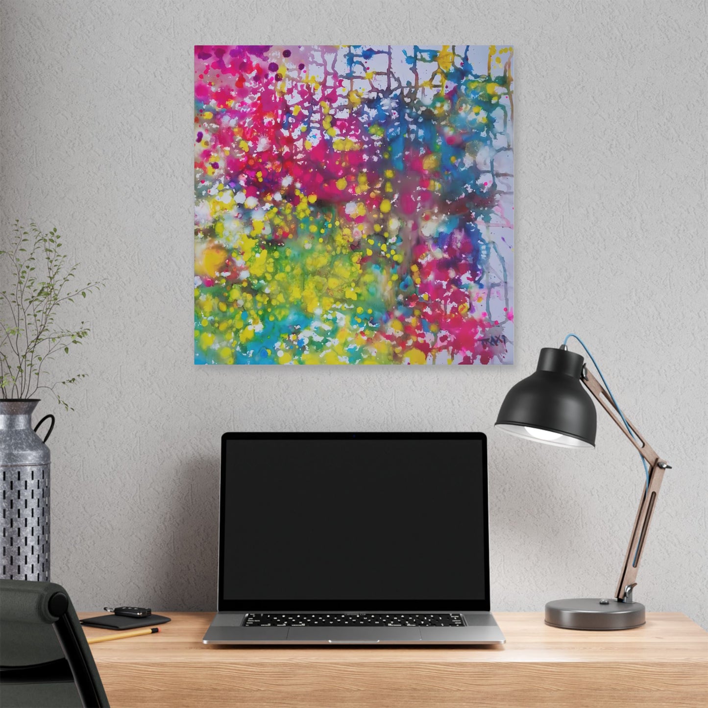 Painting of Happiness 1: Vibrant Abstract Canvas Print | TRAXI