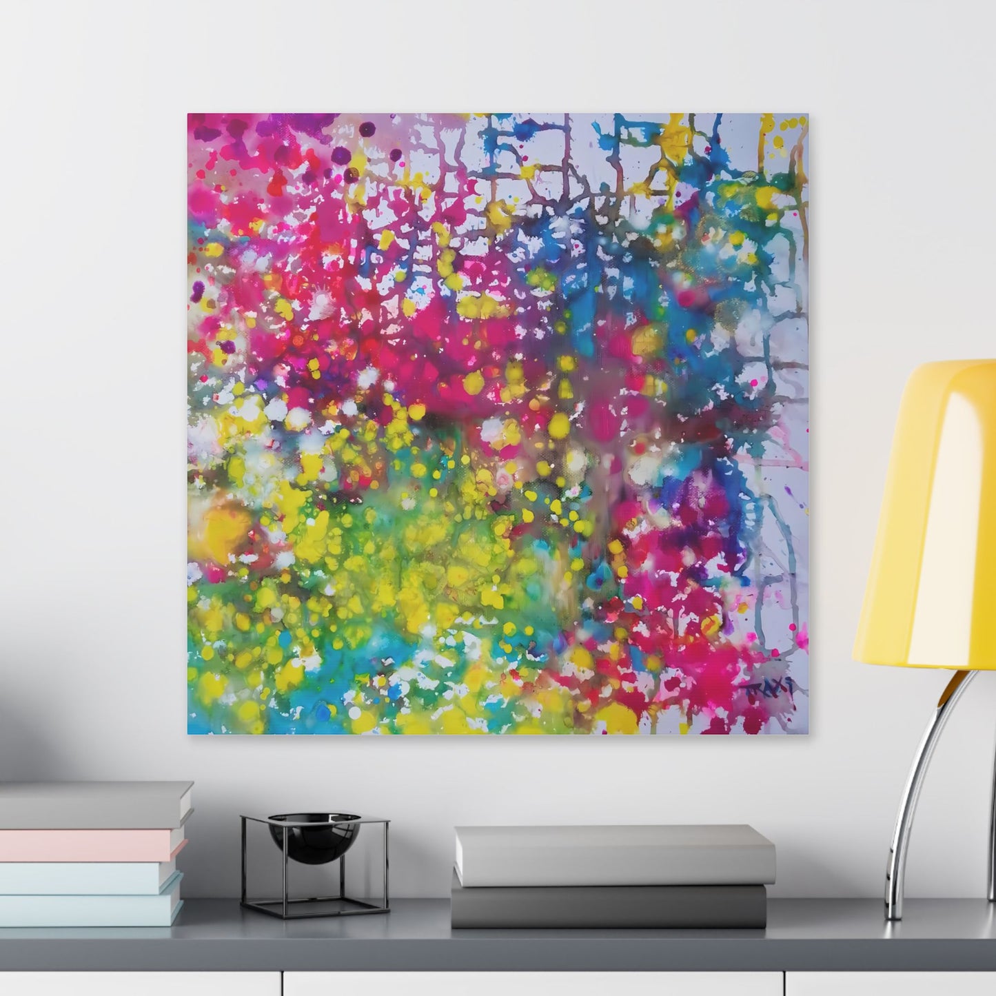 Painting of Happiness 1: Vibrant Abstract Canvas Print | TRAXI