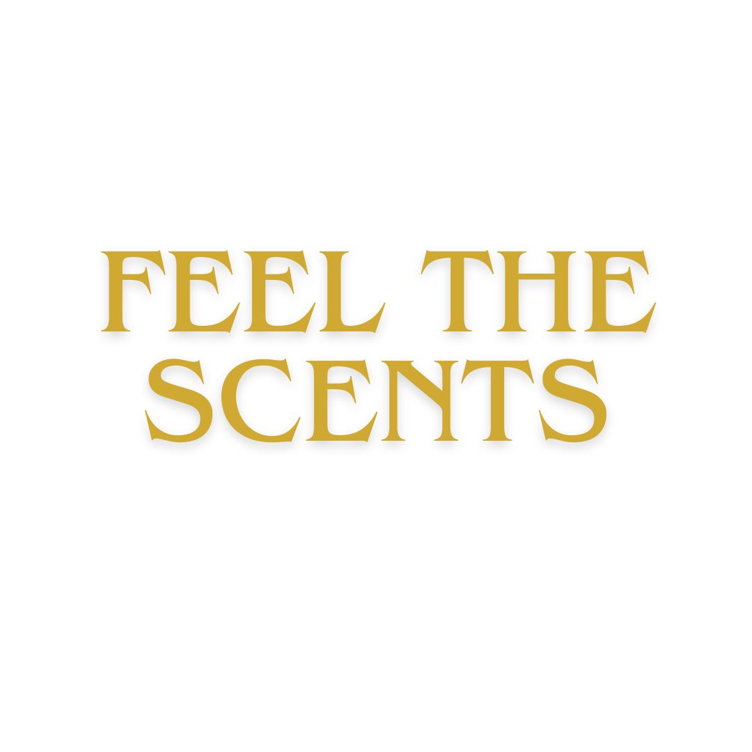 LIFE IS WONDERFUL — A Virtual Fine Art Solo Exhibition by Diana Dimova TRAXI. Art Project inspired by Nature, exploring Time.

 The text 'FEEL THE SCENTS' is displayed in a bold, gold serif font with a subtle drop shadow, centered on a plain white background.